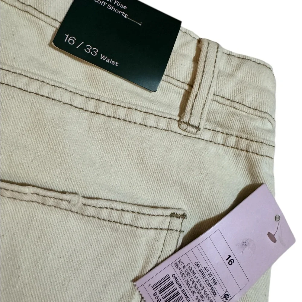Wild Fable Off-White Button-Fly Jean Shorts - Picture 6 of 6